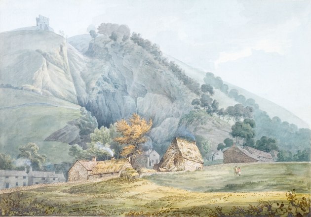 Castleton watercolour by William Day, 1789